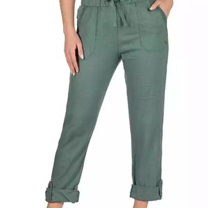 Roxy green On the Seashore Linen Cargo Pants